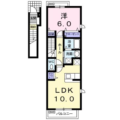 カーサ　はなみずき 201【管理NO：1-018400601-02010】 ★家具家電は申し込み後に搬入します★の物件画像