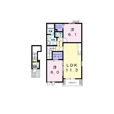 ル　シエル　Ⅲ 202【管理NO：1-017598303-02020】 ★家具家電は申し込み後に搬入します★の物件画像