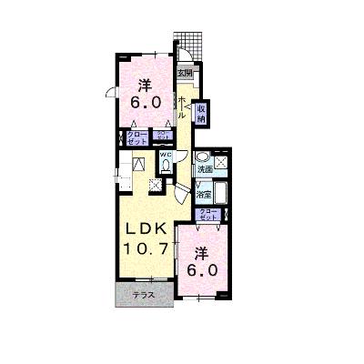 アンビエンテⅡ 103【管理NO：1-015322002-01030】 ★家具家電は申し込み後に搬入しますの物件画像