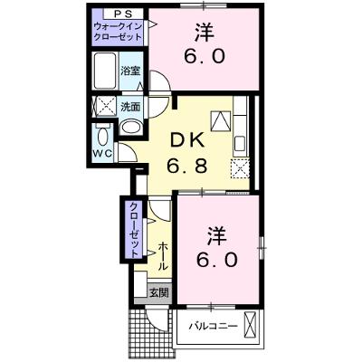 ウエスト　エアリーＢ 103【管理NO：1-014802302-01030】 ★家具家電は申し込み後に搬入します 2026年07月下旬入居可能の物件画像