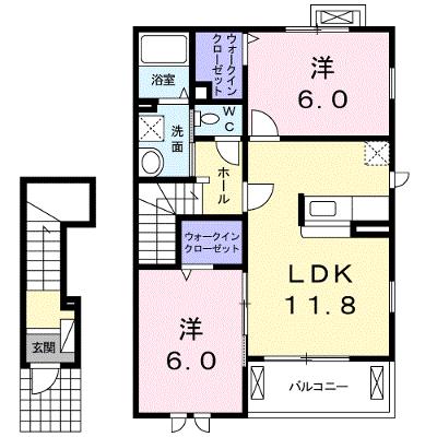 ファスタージュⅢ 205【管理NO：1-014544901-02040】 ★家具家電は申し込み後に搬入します★の物件画像