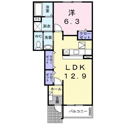 メリーグレースＢ 102【管理NO：1-013514302-01020】 ★家具家電は申し込み後に搬入しますの物件画像
