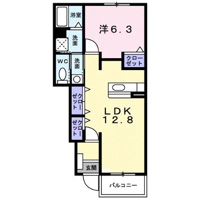 プリムローズⅡ　Ｂ 102【管理NO：1-013282202-01020】 ★家具家電は申し込み後に搬入します★の物件画像
