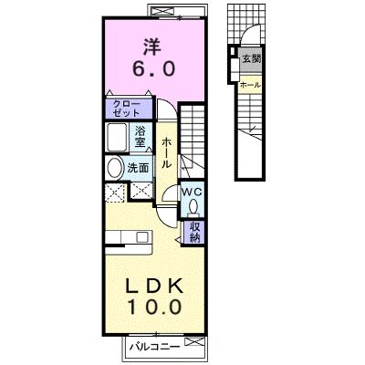 チェリッシュⅠ 203【管理NO：1-012955001-02030】 ★家具家電は申し込み後に搬入します★の物件画像