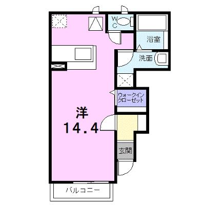 サン　リット　Ｂ 102【管理NO：1-012200602-01020】 ★家具家電は申し込み後に搬入します★の物件画像