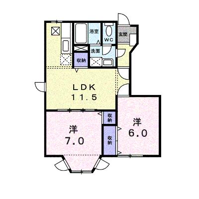 ラルジュ余戸　Ｂ 102【管理NO：1-010552702-01020】 ★家具家電は申し込み後に搬入します 2026年08月中旬入居可能の物件画像