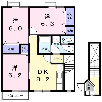 ソル・サリエンテＢ 202【管理NO：1-009375602-02020】 ★家具家電は申し込み後に搬入しますの物件画像