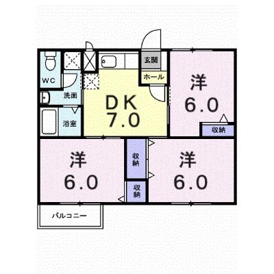 シャルマン北川毛Ｂ 201【管理NO：1-007490602-02010】 ★家具家電は申し込み後に搬入します★の物件画像