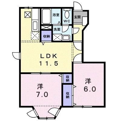 エスポワール紫音Ａ 102【管理NO：1-007403001-01020】 ★家具家電は申し込み後に搬入しますの物件画像