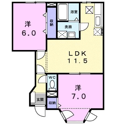 セレッソハイツＣ 102【管理NO：1-007087603-01020】 ★家具家電は申し込み後に搬入します★の物件画像