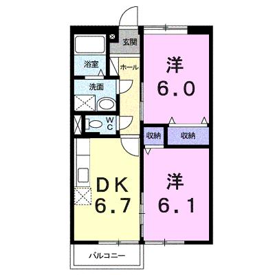 シャルマン牛渕Ｂ 203【管理NO：1-007020402-02030】 ★家具家電は申し込み後に搬入しますの物件画像