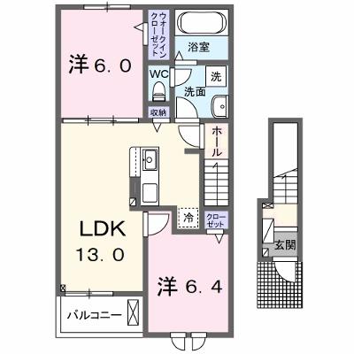オルゴール具同Ⅱ 202【管理NO：1-026977702-02020】 ★家具家電は申し込み後に搬入します 2026年07月中旬入居可能の物件画像