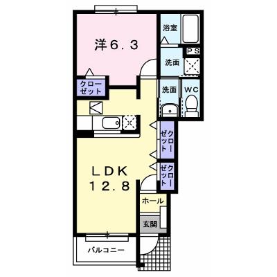 プリムローズ　Ｂ 103【管理NO：1-014249802-01030】 ★家具家電は申し込み後に搬入しますの物件画像