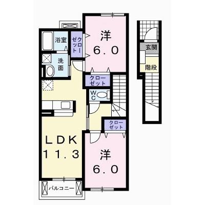 エコライフ野地　第２号棟 202【管理NO：1-013290102-02020】 ★家具家電は申し込み後に搬入します 2026年08月上旬入居可能の物件画像