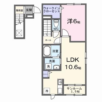 メゾンドラフォーレリーヴル　Ⅲ 201【管理NO：1-028314901-02010】 ★家具家電は申し込み後に搬入しますの物件画像