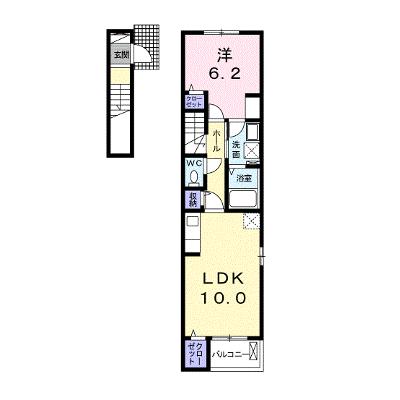 カーサ・ディ・フィオーレ　Ⅰ 201【管理NO：1-024514901-02010】 ★家具家電は申し込み後に搬入します 2026年07月中旬入居可能の物件画像