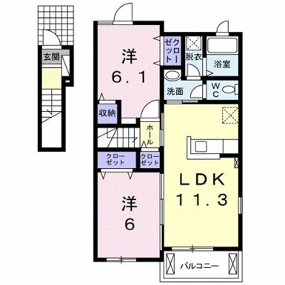 リアンジュ 201【管理NO：1-020277301-02010】 ★家具家電は申し込み後に搬入します 2026年07月下旬入居可能の物件画像