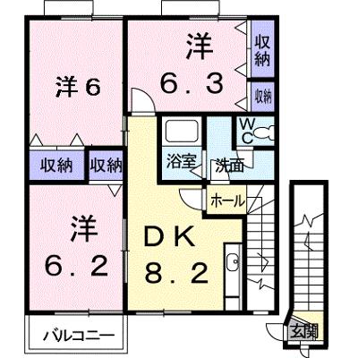 椿 201【管理NO：1-009325001-02010】 ★家具家電は申し込み後に搬入しますの物件画像
