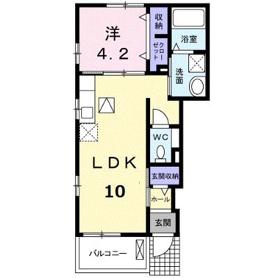 サン・フィオーレⅠ 101【管理NO：1-024256701-01010】 ★家具家電は申し込み後に搬入します 2026年08月中旬入居可能の物件画像
