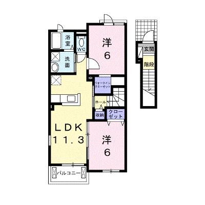 橙Ⅰ棟 202【管理NO：1-018878101-02020】 ★家具家電は申し込み後に搬入します★の物件画像
