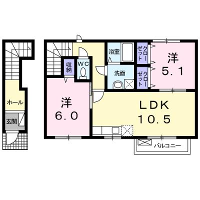 ポム・ダムールＢ 202【管理NO：1-018831601-02020】 ★家具家電は申し込み後に搬入しますの物件画像
