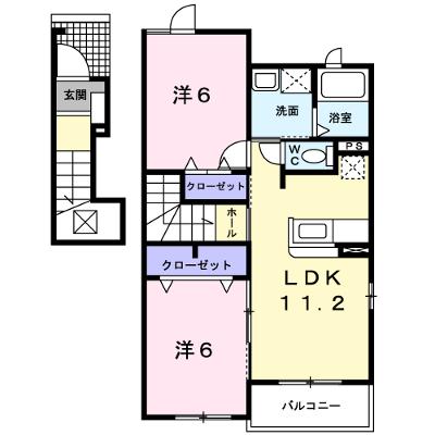 きぼう 201【管理NO：1-016889901-02010】 ★家具家電は申し込み後に搬入しますの物件画像