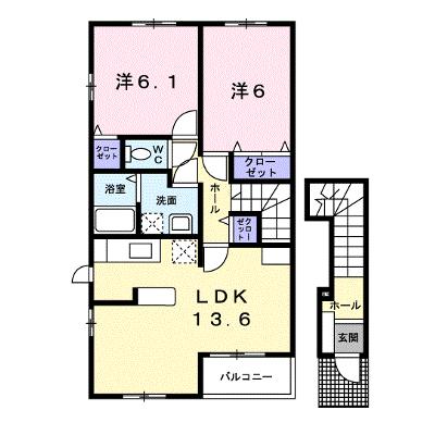 ルージュ 201【管理NO：1-013977401-02010】 ★家具家電は申し込み後に搬入しますの物件画像