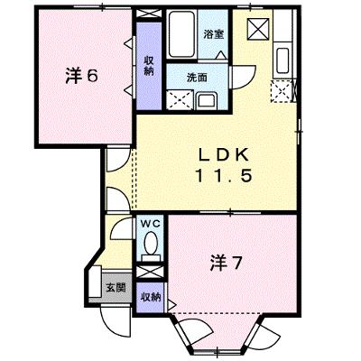 ファミール彦崎 105【管理NO：1-010025501-01040】 ★家具家電は申し込み後に搬入しますの物件画像