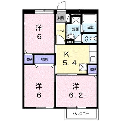 エルディムはるかぜ 205【管理NO：1-007533001-02040】 ★家具家電は申し込み後に搬入します★の物件画像