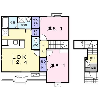 グランディール　Ｂ 201【管理NO：1-013440902-02010】 ★家具家電は申し込み後に搬入しますの物件画像