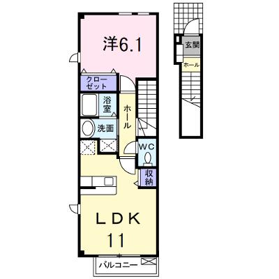 エンジェル　Ａ 205【管理NO：1-012565901-02040】 ★家具家電は申し込み後に搬入しますの物件画像