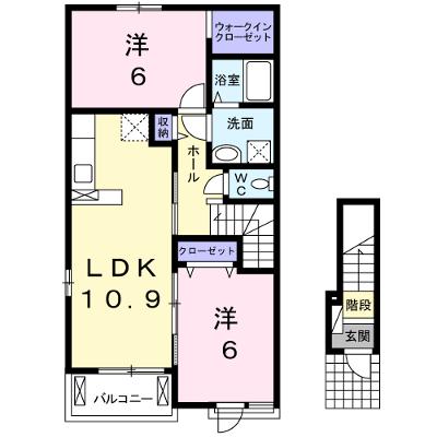 ロッソ　ピノＢ 201【管理NO：1-024681402-02010】 ★家具家電は申し込み後に搬入しますの物件画像