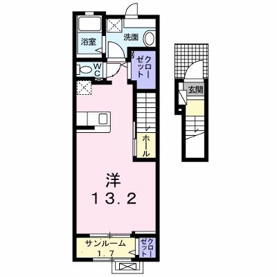 メゾン・ド・ジュネス 203【管理NO：1-024432801-02030】 ★家具家電は申し込み後に搬入します★の物件画像