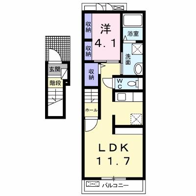 ベラ・ル－チェⅡ 203【管理NO：1-020217101-02030】 ★家具家電は申し込み後に搬入します★の物件画像