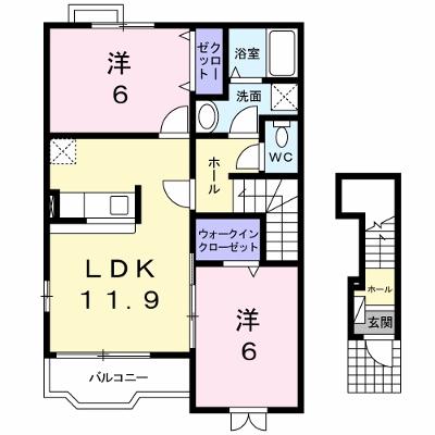 モンブラン 201【管理NO：1-013917101-02010】 ★家具家電は申し込み後に搬入します★の物件画像