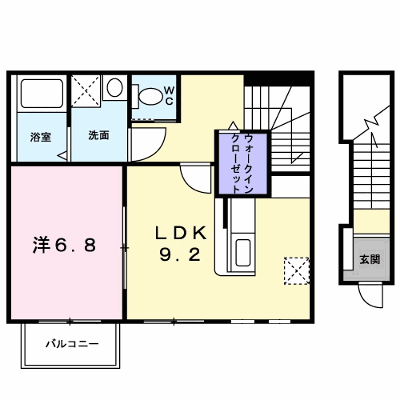 プリムローズ 201【管理NO：1-013039201-02010】 ★家具家電は申し込み後に搬入します★の物件画像