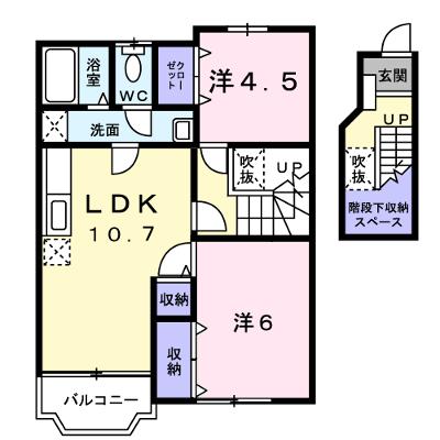 フォーチュネットＡ棟 203【管理NO：1-011756101-02030】 ★家具家電は申し込み後に搬入しますの物件画像