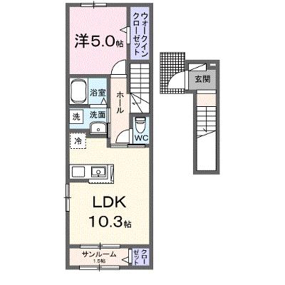 ピアチェーレ 203【管理NO：1-028228801-02030】 ★家具家電は申し込み後に搬入しますの物件画像