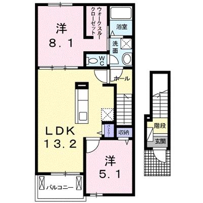 ウィステリアＢ 202【管理NO：1-019376602-02020】 ★家具家電は申し込み後に搬入します 2026年08月上旬入居可能の物件画像