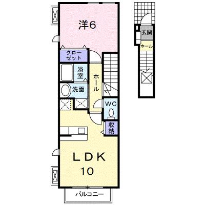 グラシオッソⅠ 202【管理NO：1-016030701-02020】 ★家具家電は申し込み後に搬入しますの物件画像