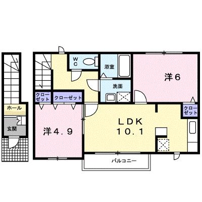 サニー　ウエストＢ 202【管理NO：1-013830102-02020】 ★家具家電は申し込み後に搬入しますの物件画像