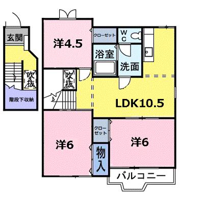 フルールＢ 201【管理NO：1-011785902-02010】 ★家具家電は申し込み後に搬入しますの物件画像