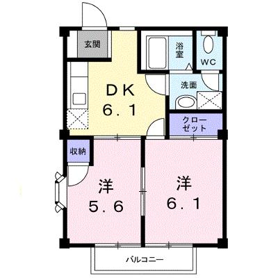 グリーンパークⅡ 205【管理NO：1-006779101-02040】 ★家具家電は申し込み後に搬入しますの物件画像