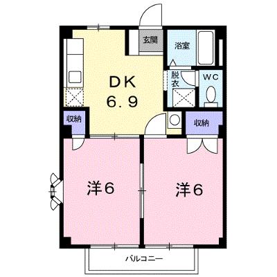 グリーンパークⅠ 205【管理NO：1-005391801-02040】 ★家具家電は申し込み後に搬入します★の物件画像