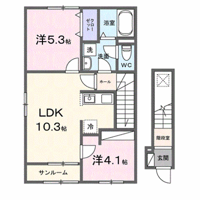 カーサ・ヴィゴ鴨方 205【管理NO：1-028590801-02040】 ★家具家電は申し込み後に搬入します★の物件画像