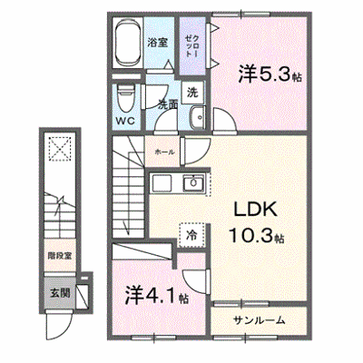 カーサ・ヴィゴ鴨方 201【管理NO：1-028590801-02010】 ★家具家電は申し込み後に搬入します★の物件画像