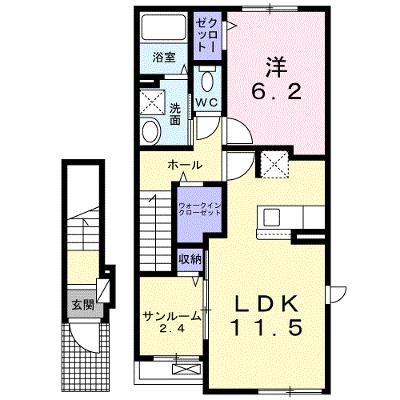グリーンハイムⅡ 206【管理NO：1-026787001-02050】 ★家具家電は申し込み後に搬入します★の物件画像