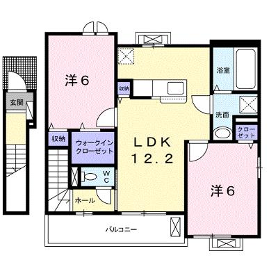 オーブ・プロムナードⅡ 201【管理NO：1-024761901-02010】 ★家具家電は申し込み後に搬入しますの物件画像
