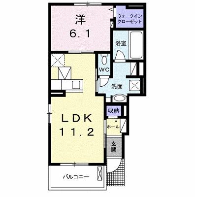 エレガント　フランＢ 101【管理NO：1-021606802-01010】 ★家具家電は申し込み後に搬入します★の物件画像