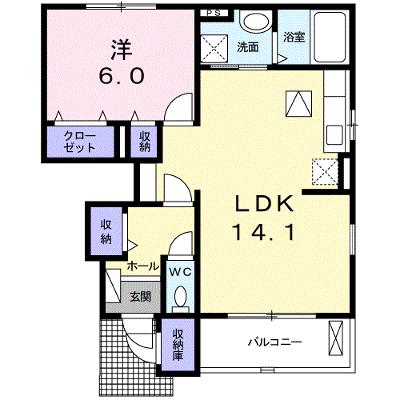 アンジュ　エール 103【管理NO：1-020399501-01030】 ★家具家電は申し込み後に搬入します★の物件画像